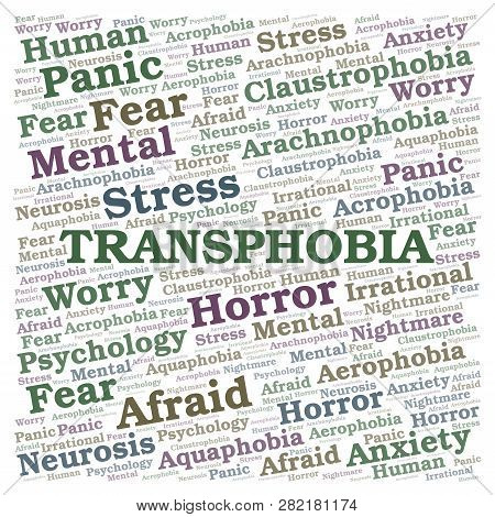 Transphobia Word Cloud. Wordcloud Made With Text Only.
