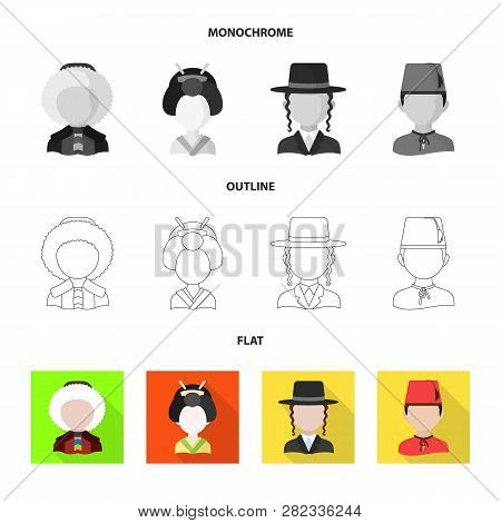Vector Illustration Of Imitator And Resident Icon. Set Of Imitator And Culture Stock Symbol For Web.