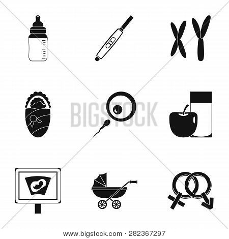 Parturition Icons Set. Simple Set Of 9 Parturition Icons For Web Isolated On White Background