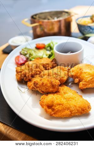 wiener schnitzel, veal cutlet and lemon, austrian cuisine 
