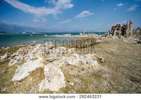 Tufa Tower Formations At Mono Lake In California's Eastern Sierra, Located Off Of Us-395