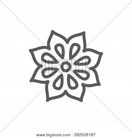 Badian Grains Line Icon. Isolated On White Background