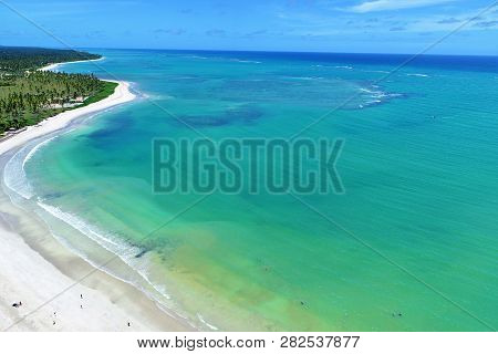 Vacation On Deserted Beach In Brazil. São Miguel Dos Milagres, Alagoas, Brazil. Fantastic Landscape.