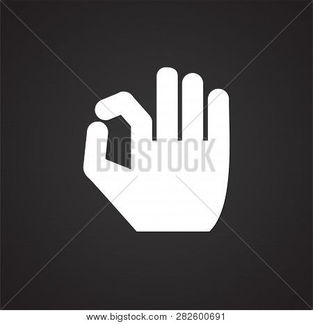Ok Gesture Icon On White Background For Graphic And Web Design, Modern Simple Vector Sign. Internet 
