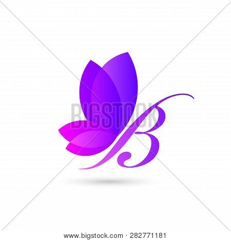 Colorful Butterfly Logo Template. An Illustration Concept Of Beautiful Butterfly Formed From Combina