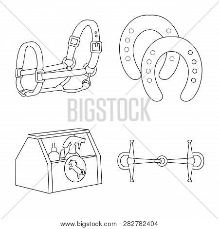 Vector Design Of Horseback And Equestrian Icon. Set Of Horseback And Horse  Stock Vector Illustratio