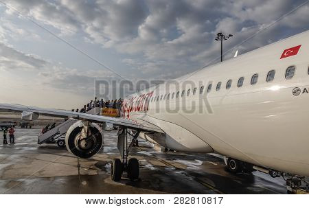 Passenger Airplane At Istanbul Airport (saw)