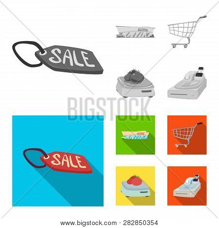 Vector Illustration Of Food And Drink Sign. Set Of Food And Store Vector Icon For Stock.