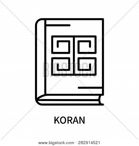 Koran Icon Isolated On White Background. Koran Icon Simple Sign. Koran Icon Trendy And Modern Symbol