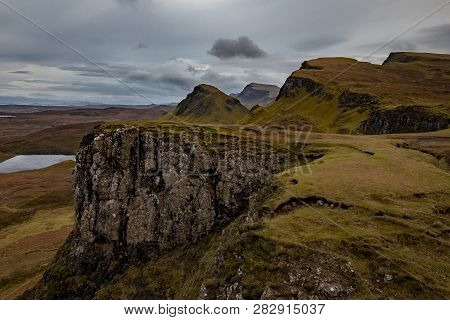 Landscape Around Quiraing, Isle Of Skye, Scotland, United Kingdom
