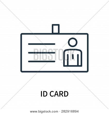 Id Card Icon Isolated On White Background. Id Card Icon Simple Sign. Id Card Icon Trendy And Modern 