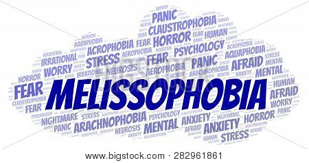 Melissophobia Word Cloud. Wordcloud Made With Text Only.