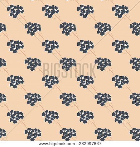 Seamless Pattern, Background With Flowers Like Japanese Sakura In Soft Colors. Stock Vector Illustra