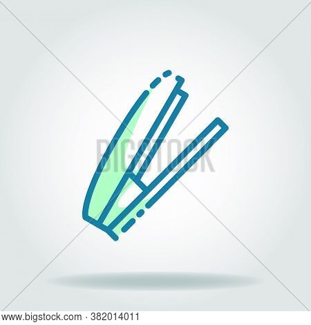 Logo Or Symbol Of Stepler Icon With Twotone Blue Color Style