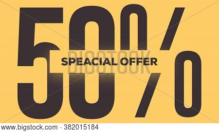 Speacial Offer 50% Off Illustration Use For Landing Page,website, Poster, Banner, Flyer, Background,
