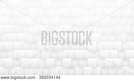 Rendered 3d Squares High Technology White Abstract Background. Science Conceptual Tech Three Dimensi