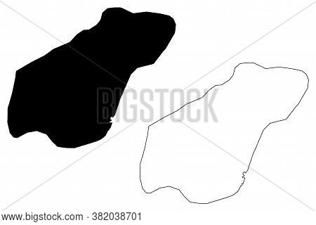 Garoua City (republic Of Cameroon, Benoue Department) Map Vector Illustration, Scribble Sketch City 