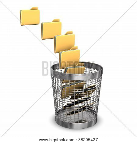 Devět složky Koš