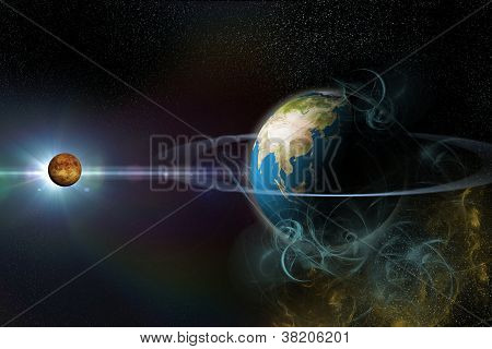 Planeta con anillos