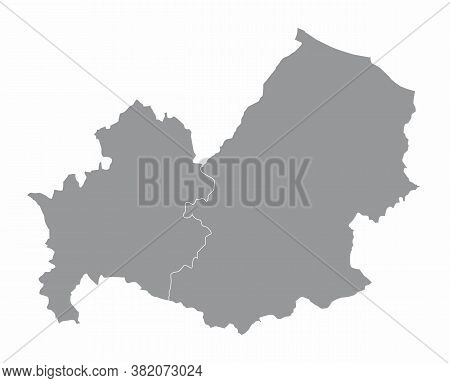 The Molise Region Map Divided In Provinces, Italy