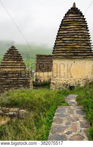 Ancient Alanian Necropolis (city Of Dead)  In Dargavs Village, North Ossetia Alania, Russia