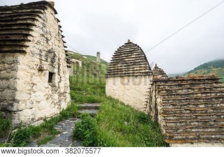 Ancient Alanian Necropolis (city Of Dead)  In Dargavs Village, North Ossetia Alania, Russia