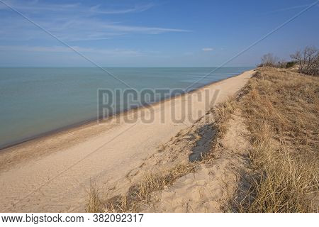 Dunes, Sand, And The Great Lakes At Indiana Dunes National Park In Indiana