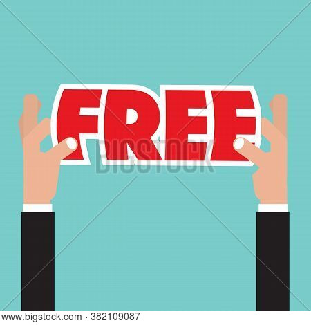 Free In Hand Finance Business Concept Vector Illustration. Eps 10