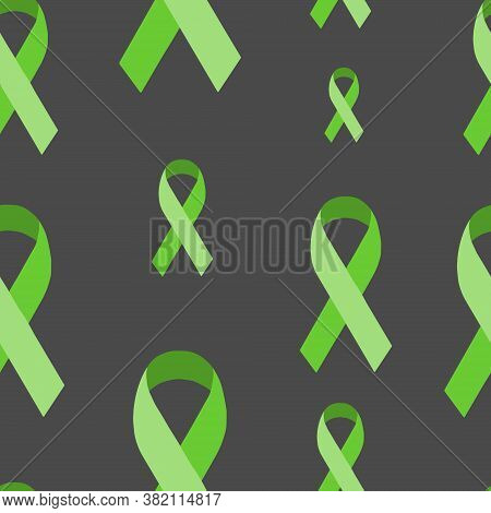 Hand Drawn Seamless Pattern On The Theme Of World Lymphoma Awareness Day On September 15. Decorated 