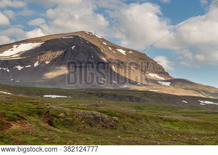 Mountain View In Austurland, Region In East Iceland.
