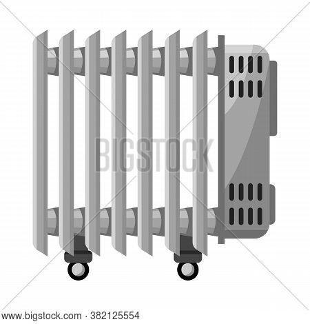 Vector Design Of Heater And Cooling Sign. Web Element Of Heater And Radiator Stock Vector Illustrati