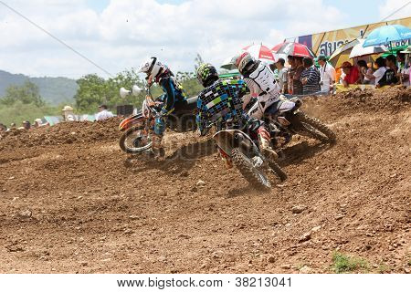 Zakrętach motocykl Motocross