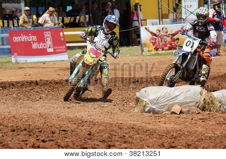 Zakrętach motocykl Motocross
