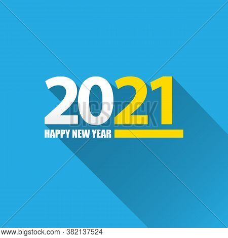 2021 Happy New Year Creative Design Background Or Greeting Card With Text. Vectorr 2021 New Year Num