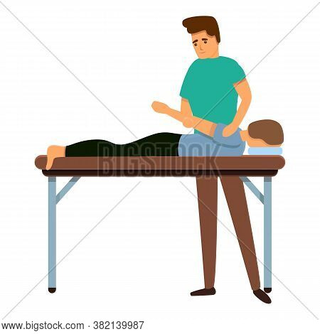 Man Masseur Icon. Cartoon Of Man Masseur Vector Icon For Web Design Isolated On White Background