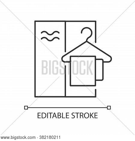 Changing Cabin Linear Icon. Water Park, Summer Beach, Public Swimming Pool Recreation Thin Line Cust