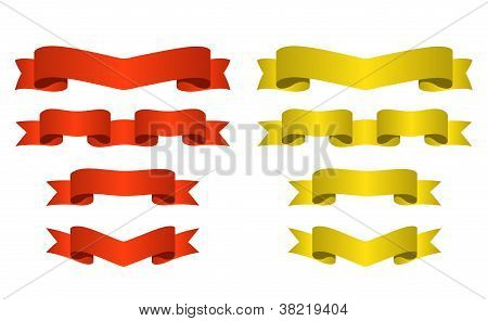 rot und golden Banner