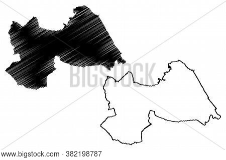 Tuxtla Gutierrez City (united Mexican States, Mexico, Free And Sovereign State Of Chiapas) Map Vecto