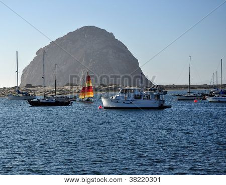 Barevná plachta poblíž Morrow Rock, Kalifornie
