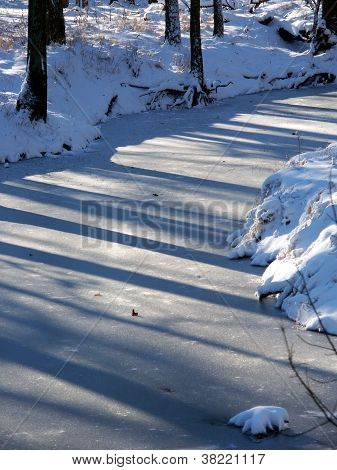 Allerton Park vinter sceneri