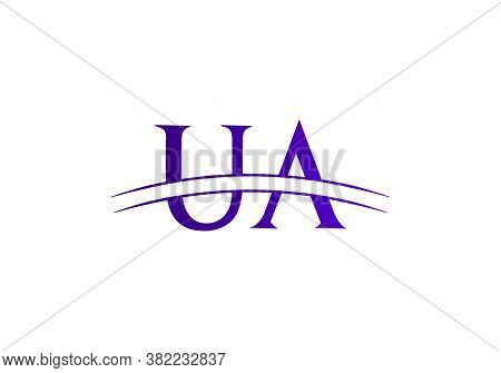 Ua Letter Linked Logo For Business And Company Identity. Creative Letter Ua Logo Vector Template.