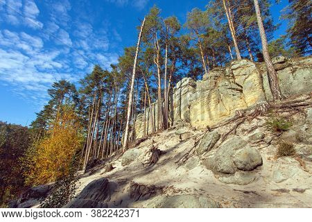 Mastale Rockies Or Toulovcovy Mastale Rock City Near Prosec Town, Sandstone Rockies In Czech Republi