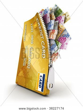 carta di credito aperto 3D