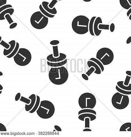 Approve Stamp Icon In Flat Style. Accept Check Mark Vector Illustration On White Isolated Background