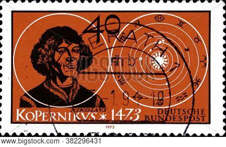02 11 2020 Divnoe Stavropol Territory Russia The Postage Stamp Germany 1973 The 500th Anniversary Of