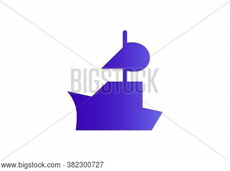 Ship Logo, Sailing Boat Icon Vector Design, Cruise Ship Logo Template ...
