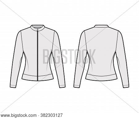 Zip Cotton Jersey Vector Photo Free Trial Bigstock