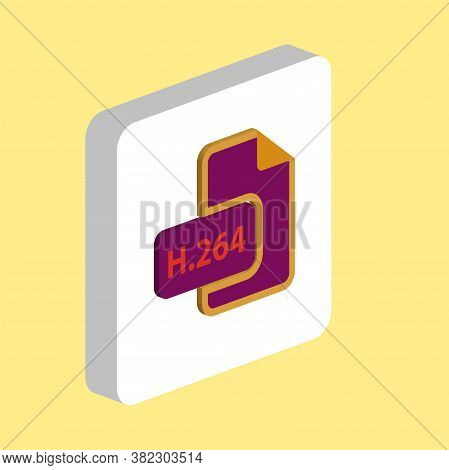 H.264 Document Simple Vector Icon. Illustration Symbol Design Template For Web Mobile Ui Element. Pe