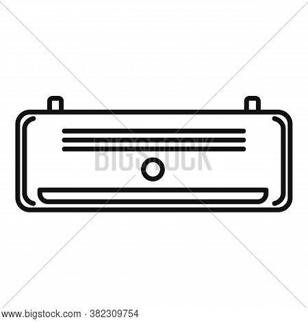 Black Air Conditioner Icon. Outline Black Air Conditioner Vector Icon For Web Design Isolated On Whi