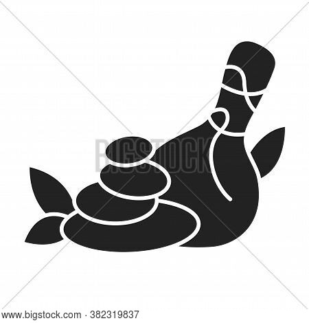 Thai Massage Black Glyph Icon. Type Of Massage. Includes Deep-pressure Point Work To Stimulate The S